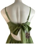 Halara  Backless Adjustable Straps Green Sleeveless Tiered Dress Photo 7