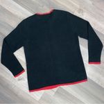 Cherokee Vintage  Embroidered Beaded Holiday Cardigan Sweater Black Multi Small Photo 7