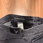 American Eagle  Outfitters Black Jean Shorts Distressed Cut-Off Style Photo 1