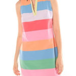 VILAGALLO Cassie Striped Polo‎ Mini Dress Sz 40 Pink Photo 0