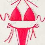 SheIn Hot Pink Triangle Bikini Photo 1