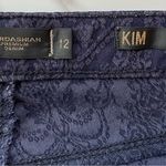 Kim Kardashian Purple/Navy Textured Curvy Skinny Jeans Photo 4