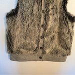 Three Dots  Faux Fur Vest Gray Photo 5
