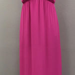 Gianni Bini  Hot Pink Open Back Maxi Dress - Size L Photo 0
