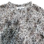 Rose + Olive Animal Print Sheer Peplum Long Sleeved Top | Size Medium Photo 5