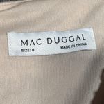 Mac Duggal Floral Applique Long Sleeve Illusion Gown Rose Pink Size 8 70224 Photo 9