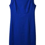 Tahari Ponte Knit Dress Trendy Lined Pencil Square Neck Sleeveless Dressy 4 Photo 0