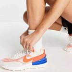 Nike Womens Waffle One Running Trainers Pearl White Rush Orange Sneakers… Photo 11