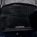 Nine West Leather/Snakeskin Pattern Black Crossbody Photo 2