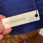 Olivaceous  Royal Blue Knit Crop Halter Top-Large Photo 9