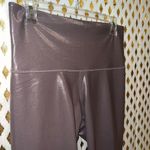 Old Navy silver shine gold metallic leggings powersoft chrome size L Photo 1