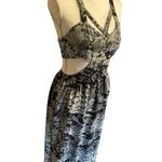 Stylestalker  Snakeskin Venom Cutout Open Back Sleeveless Maxi Dress Sz 6 Photo 3
