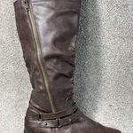 Rampage  Idella Women's 10 M Brown Riding Boots Side, Zip Low Heel Knee-High Photo 0