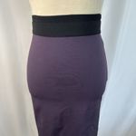 BCBGMAXAZRIA Purple Pencil Skirt Black Waistband Women's XXS Career Casual Photo 2