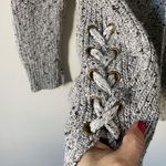 American Eagle Outfitters Rope Long Cardigan Sweater Black White Size Medium Photo 2