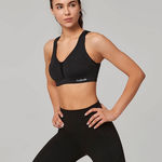 Yvette NWT Power Cross Back Padded Running Bra Black Size 3XL 42D‎ 42DD 42DDD Photo 0