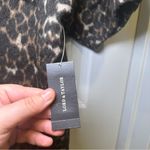 NWT Lord & Taylor Animal Print Faux Fur Boxy Short Sleeve Top Size PS Black Photo 4