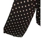 Finn & Grace Faux Wrap Black & Cream Polka Dot Top size Medium Photo 5