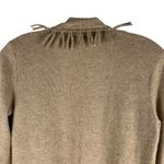Magaschoni 100% Cashmere Fringe Trim Open Front Cardigan Brown Size XS Photo 6