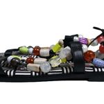 Antonio Melani Womens 6.5 Loola Beaded Leather Gladiator Sandal in Black Photo 4