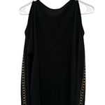 Westport 1962 womens XS sweater black scoop neck cold shoulder long sleeve studs Photo 1