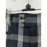 Anthropologie Pants Womens 4 A+ Plaid The Essential Slim Trousers Black White Photo 4