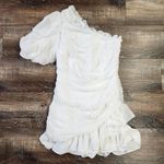 Mergim Magda Bridal One Shoulder Dress White Size 2 US Size Medium *No Belt* NWT Photo 2