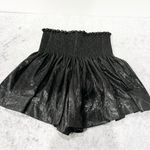 Queen of Sparkles Black Shiny Swing Shorts Size Small S Photo 3