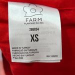 Farm Rio Palila Midi Dress XS Red Pink Tropical Fringe Patchwork Boho Resort Photo 13