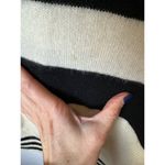 Equipment  Sweater Women Small Black‎ Ivory Striped Cashmere Knit Pullover Photo 4
