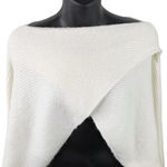 House of Harlow  1960 Cross Front Wrap Shrug Cable Knit Sweater Women’s OS Ivory Photo 3