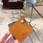Dolce & Gabbana Authentic Camel Leather Belissima Mirror Bag Charm Photo 2