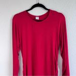 Melrose and Market  Red Ruched Bodycon Dress Long Sleeves Photo 1