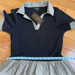 Say What? Say What NYC Cotton Black and Khaki Green mini Dress Bubble skirt Sz XL Photo 10