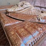 Vintage Genuine Alligator Purse From Cuba Brown Photo 1