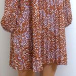 Nine West Georgette Collar Pleated Feather A-Line Shift Shirt Dress Photo 2