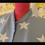 NWT blue and white Star pattern print women’s cotton blazer size L Size L Photo 4