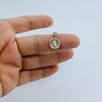 10k solid gold pendant Virgin Mary small charm Photo 4