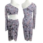 MISA Los Angeles Revolve  Calypso Dress Feathered Floral Size Small NWT Cut Out Photo 8