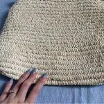 Talbots  Straw Rattan Leather Strap Tote Bag Photo 3