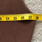 Aritzia Babaton Sculpt Knit Polo Top Epicurean Brown Ribbed Women’s XXL Stretchy Photo 2