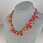 Kate Spade  New York Bashful Blossom Statement Necklace Rhinestone Coral Pink Photo 6