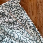 sage green and white silk high waisted skirt Photo 6