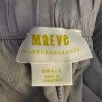 Maeve  Anthropologie Womens Silver Anastasia Crushed Velvet Wide Leg Pants‎ Small Photo 3