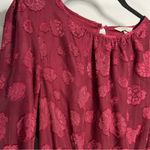 Speechless Red Tiered Mini Dress Sheer Long Sleeves Preppy Feminine Fairygoth Fairy Whimsy Photo 2