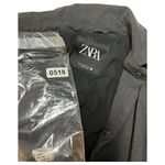 ZARA Jacket Womens XS Snap Closure Slash Pocket Long Sleeve 4 Way Stretch Gray Photo 13