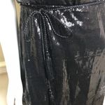 White House | Black Market WHBM mini sequined Black Dress size 0 tassel tie waist Photo 3