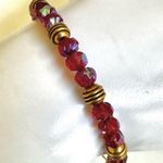 ALEX AND ANI  red and gold tone beaded bracelet Photo 1