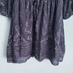 Joie  Black Paisley Silk Long Sleeve Dress Photo 2