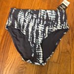 Bar III  Tie-Dyed High-Rise Bikini Swim Bottom‎ Ink Well size S NWT Photo 2